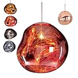 HYJAUSXB 溶岩ペンダントライト、LED不規則ガラスモダングローブ、150cm調節可能な吊り下げコード付き、ホームコーヒーショップの装飾用天井ライト、C-28cm