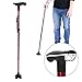Produktbild Gehstock Aluminiumlegierung Faltbare Gehstockführung für ältere Menschen Blind Cane Crutch mit LED Lichtalarm Faltbarer Design Gehstock für Männer und Gehstöcke für Frauen Spezielles