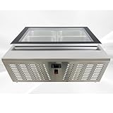 Gelato Freezer Display Case Dipping Cabinet Pan Ice cream Countertop White Frame 4 Pan DW-67L 32'Width