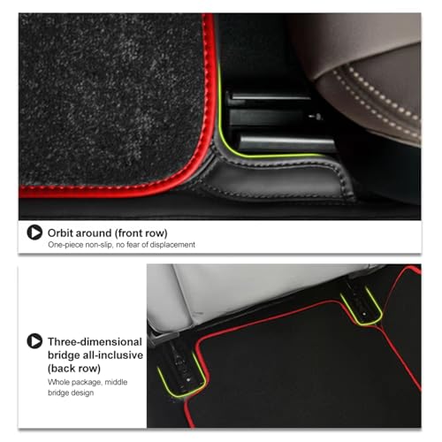 Tapis de sol de voiture Bora 2002-2008 rouge contre moquette usée