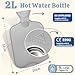 HAOCEE Wärmflasche mit Bezug, 2L Wärmeflasche Groß Flauschig,Wärmflaschen mit Känguru-Tasche,Auslaufsicher und Getestet, Bettflasche lange warm, Hot Water Bottle (Rosa)