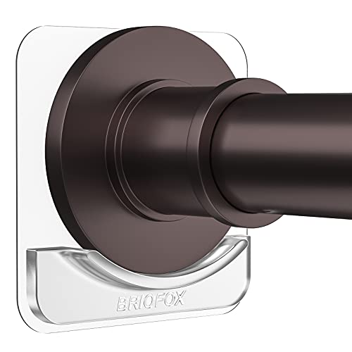 BRIOFOX Extra-Large Adhesive Shower Curtain Rod Holder | No Drilling | Invisible Wall Mount Holder | Transparent Rod Retainer, 2 Pack(Rod Not Included) by BRIOFOX - Used condition - US$7.12