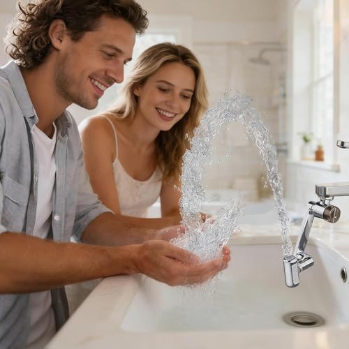 Extensor de grifo para lavabo contra salpicaduras en limpieza de platos 4
