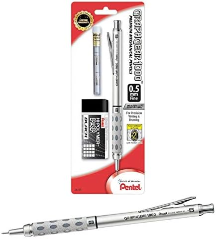 Vista 2 de Set de regalo Pentel GraphGear 1000Premium con plumas de relleno & gomas de borrar