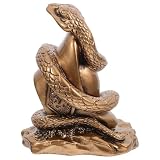 HOMSFOU Figura de Serpiente de Resina Estilo Chino para Decoración de Mesa, Resistente y Portátil, Adecuado Hogar Coche