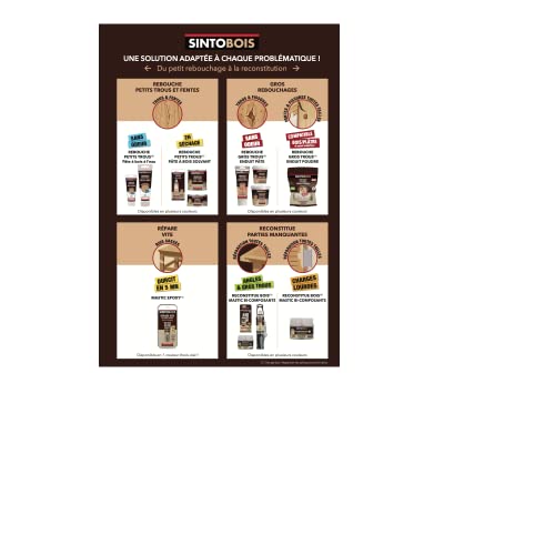 Goudron bitumineux isolant et mastic bois pour reboucher gros trous