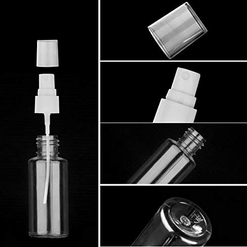 Spray Bottle, 1oz/30ml Small Plastic Fine Mist Spray Bottles, Mini Empty Travel Bottles with Funnels and Labels 6 Pack - Thumbnail 3