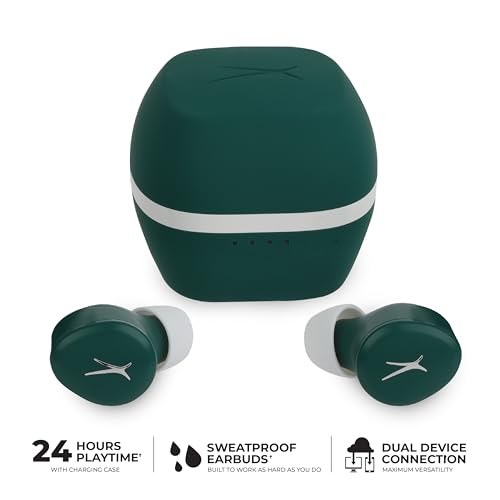 Image of Altec Lansing - NanoBuds 3.0 True Wireless Earbuds, Bluetooth Earphones with 6-Hour Battery, Charging Case, Touch Controls, Noise Cancelling Mic, IPX5 Water Resistant, Voice Assistant (Forest Green)