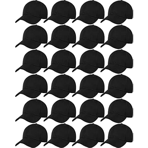 24 Pack Adjustable Camouflage Baseball Caps Cover