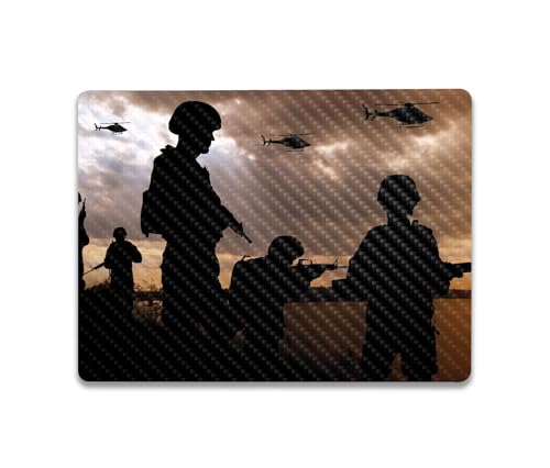 Image of MightySkins Carbon Fiber Skin Compatible with Microsoft Surface Laptop Go 3 (2023) Full Wrap Kit - Mission Accomplished | Protective, Durable Textured Carbon Fiber Finish | Made in The USA