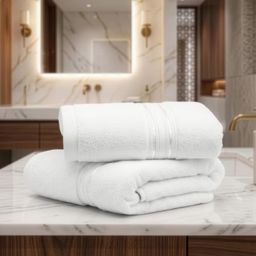 Image of LANE LINEN 575 GSM 100% Cotton Hand Towel 2PC - White