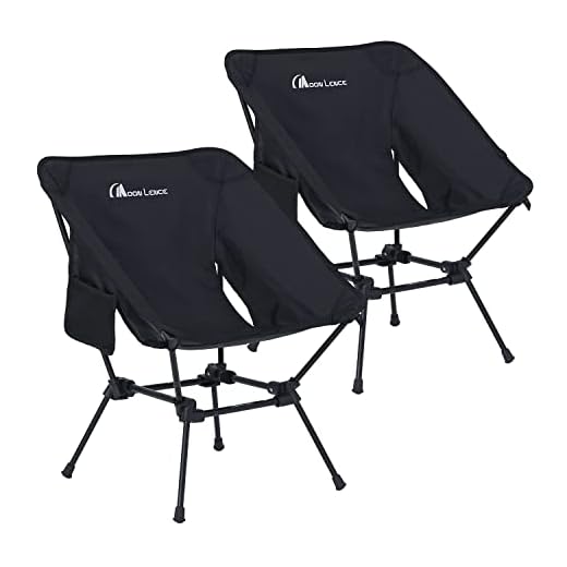 MOON LENCE Camping Chairs 2 Pack, Compact Backpacking Chairs, Portable Folding Chairs with Side Pockets Lightweight Heavy Duty for Camping Backpacking Hiking