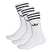 adidas 3 strisce Crew Socks - Calzini da donna, confezione da 3 (bianco/nero, m)