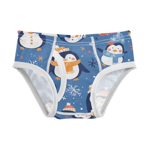 KLL Seamless Pattern Penguins Toddler Boy Comfort Nighttime Underwear Cute Children Panties
