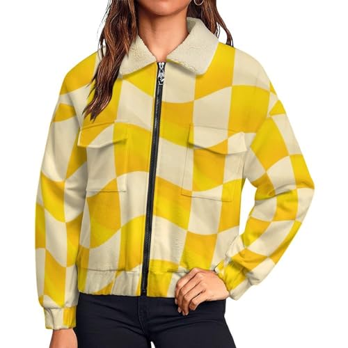 Veste polaire femme géométrie chaud et coupe-vent pour l'hiver