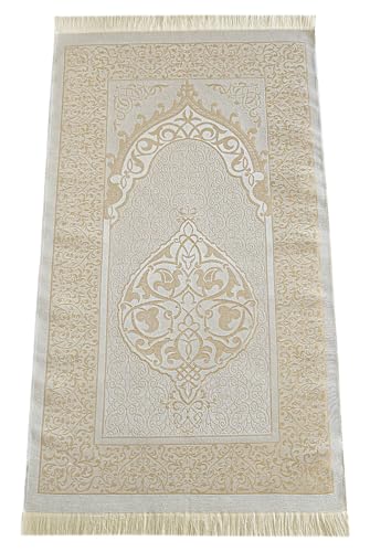 Muslim-Prayer-Rug-and-Beads-with-Elegant-Slub-Fabric-Bag-Janamaz-Sajadah-Soft-Islamic-Prayer-Rug-Islamic-Gifts-Prayer-Carpet-Mat-Taffeta-Fabric-Gold