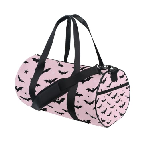 Bolsa de gimnasio ligera con bolsillo interior y estampado gótico de estrellas 3