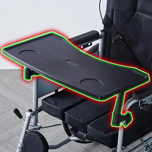 Plateau pour fauteuil roulant stable évitant les chutes d'objets