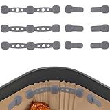 lasuroa 3 Sets Heißluftfritteuse Magnete für Pergamentpapier Einlagen, Silikon Schnallen Magnetische Halter Hitzebeständige Heißluftfritteuse Zubehör (Grau)