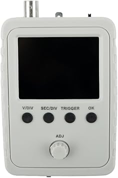 Lightweight Digital Oscilloscope, 2 4 LCD Display, Single Trigger Mode, Test Clip, Adjustable Waveform Display