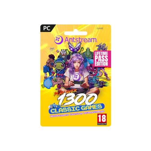 Antstream Arcade │ 1300+ Classic Retro games and challenges │ Lifetime Membership │ Digital Download for PC, Mac, Linux, Samsung TV, Android and more │ Activation Required - PC [Online Game Code]