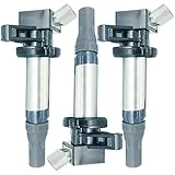 DMCOIL Set of 3 Ignition Coil Pack Compatible With Toyota Pixis Daihatsu Cuore VII Sirion M3 1KR-FE Engine 1.0 1.3 1.5 2005- Replaces OEM 19500-B2050 19500-B2051 19500-B2040 19500-B2030 ICC-1501 (3)