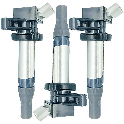 DMCOIL Set of 3 Ignition Coil Pack Compatible With Toyota Pixis Daihatsu Cuore VII Sirion M3 1KR-FE Engine 1.0 1.3 1.5 2005- Replaces OEM 19500-B2050 19500-B2051 19500-B2040 19500-B2030 ICC-1501 (3)
