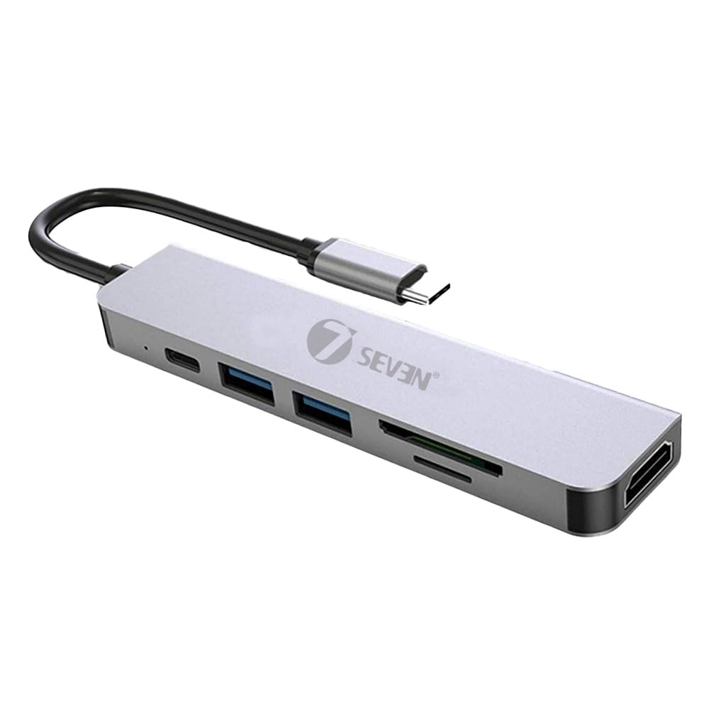 7SEVEN® USB C to HDMI Adapter, 6 in 1 USB C Hub Multiport Adapter with 100W Power Delivery, 4K@30Hz HDMI, USB 3.0 Data Transfer, SD/TF Card Reader, USB C Dongle for MacBook Pro (B0CM8LCJPH) Amazon Price History, Amazon Price Tracker