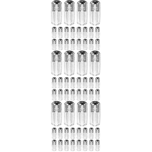 FRCOLOR 60pcs Mini Pill Vials Plastic Medicine Bottles Secure Caps for Travel for Pills Capsules and Items Compact and Convenient Storage