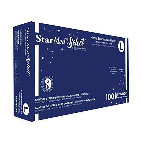 Sempermed StarMed Select Nitrile Examination Gloves, Large, 100 gloves/box Cover