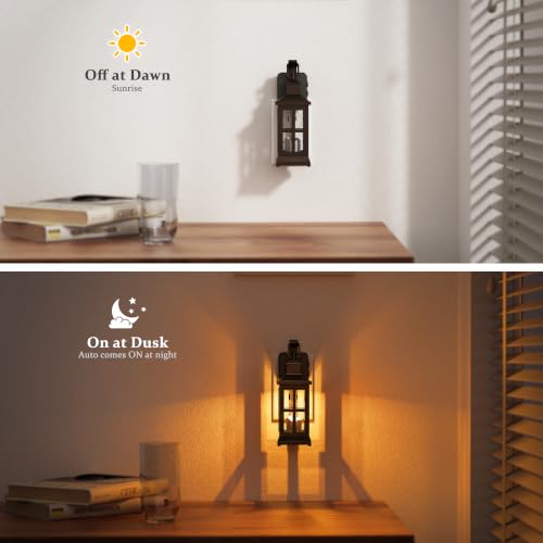 Image of JandCase Vintage Night Light, Flame Lantern Night Lights Plug into Wall