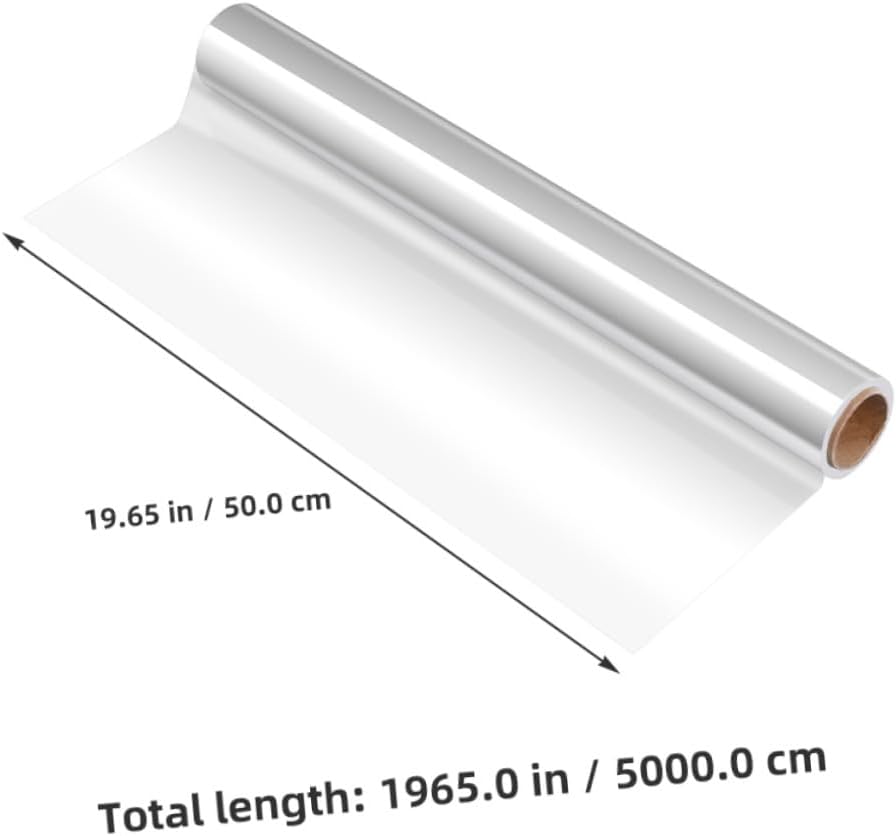 PRETYZOOM Cellophane Wrap Roll 50cm X 50m 4.7 Mil Wrapping Film for Flower Bouquets Florist Packaging and Basket Crafts