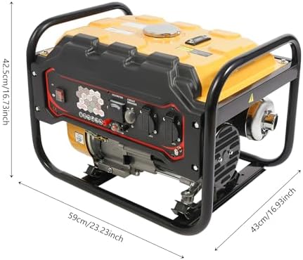 Bild 2 - Inverter Stromerzeuger 2000W Maximalleistung 6.5PS 4-Takt-Benzin-Generator 230V Stromgenerator Benzin Notstromaggregat, Tragbarer Generator Ölmangelsicherung, Überlastschutz