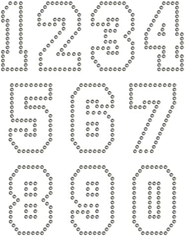Rhinestone Genie Font-Sports Block Numbers 3" Magnetic Rhinestone Template, Black, (RT1-FON333) image 5