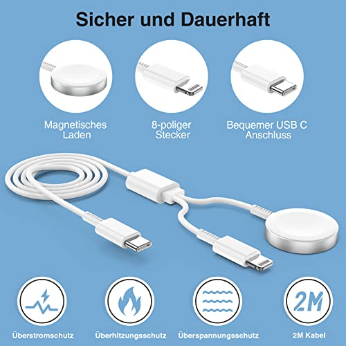 Jeenek 2-in-1 Ladekabel für Apple Watch und iPhone