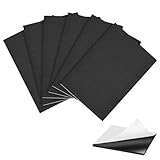 Phiocxem 8 Pcs Adhesive Foam Padding Sheets 4” X 4” X 1/8”/3mm Thick,Black Closed Cell CR Foam Pads Anti-Slip,Neoprene Rubber Pad Self Stick for Furniture Protection,Containers,Halloween Decor,