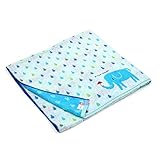 今治タオル 日本製 ゾウと雨 バスタオル ブルー 60×120cm