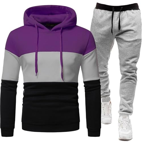 Survêtement de sport pour homme avec pantalon d'hiver élastique et t-shirt manches longues