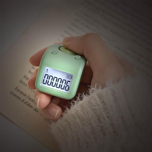 Image of Rechargeable Silent Finger Counter 6 Channels Digital Tasbih Tally Clicker with LED for Prayer Knitting Sports Gift