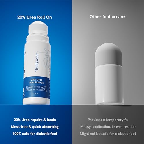 Be Bodywise 20% Urea Foot Cream Roll On 75ml | For Dry & Cracked Heels | With 2% Lactic Acid, Vitamin E & Olive Oil | Helps Moisturise and Repair... - Image 5
