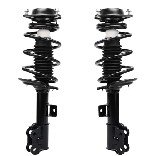Image of Detroit Axle - 4pc Front Struts Rear Shock Absorbers for 2011-2016 Hyundai Elantra 2012 2013 2014 2015, 2 Front Complete Struts w /Coil Spring Assembly 2 Rear Suspension Shock Absorbers Replacement