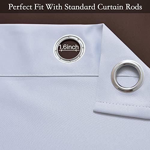 Image of SimpleHome Ombre Gradient Brown White to Gray Curtains for Bedroom, 52Wx63L | Room Darkening Curtains,Light Blocking Thermal Insulated Grommet Window Curtains for Living Room,2 Panels,63 Inches Length