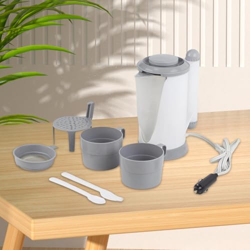 Hervidor eléctrico portátil 550ml metal y PP miniatura 6