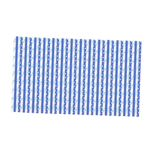 Pitillos de papel azul desechables 200pcs miniatura 1