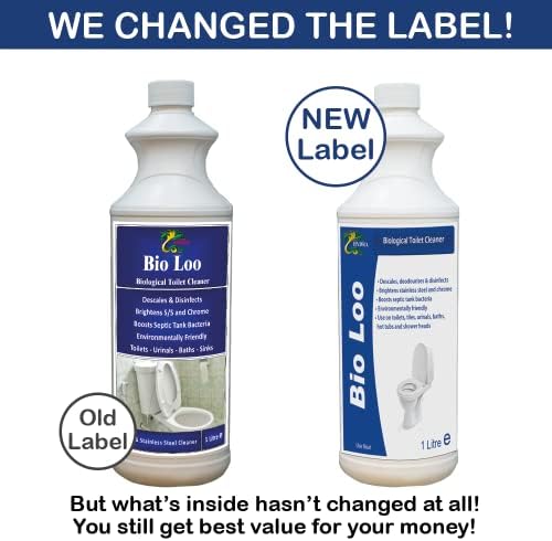 Hydra BIO LOO - Biological Toilet Cleaner | Super Powerful Bathroom Cleaner & Stain Remover | Descales & Boosts Bacteria in Septic Tanks |1 Litre
