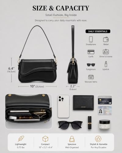 Image of Amszke Shoulder Bag for Women Y2K Crossbody Purse PU Leather Underarm Handbag 2 Adjustable Strap for Daily Commute Travel