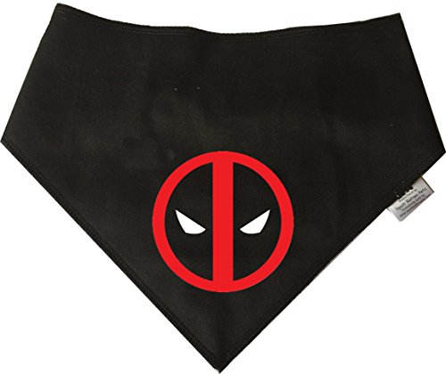 Spoilt Rotten Pets (S4 Deadpool Superhero Dog Bandana Range. para Cruzados caninos con Capa (tamaño 4, Perro Extra Grande, se Adapta a Cuello de 23 a 27 Pulgadas, Deadpool)