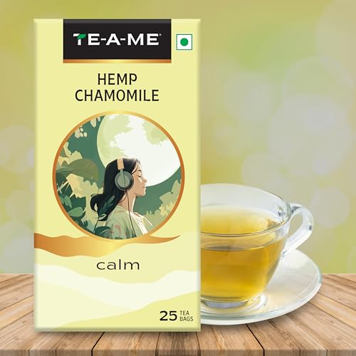 Image of TE-A-ME Hemp Chamomile Tea, 25 Tea Bags (Pack of 2)