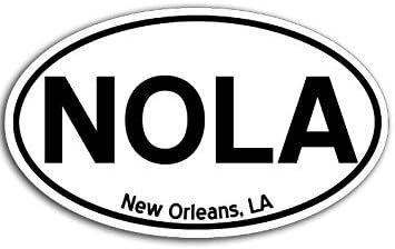 Magnet Oval NOLA New Orleans MagnetCajun Louisiana la Decal 3 x 5 inch