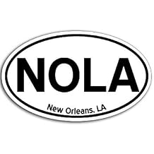 Magnet Oval NOLA New Orleans MagnetCajun Louisiana la Decal 3 x 5 inch
